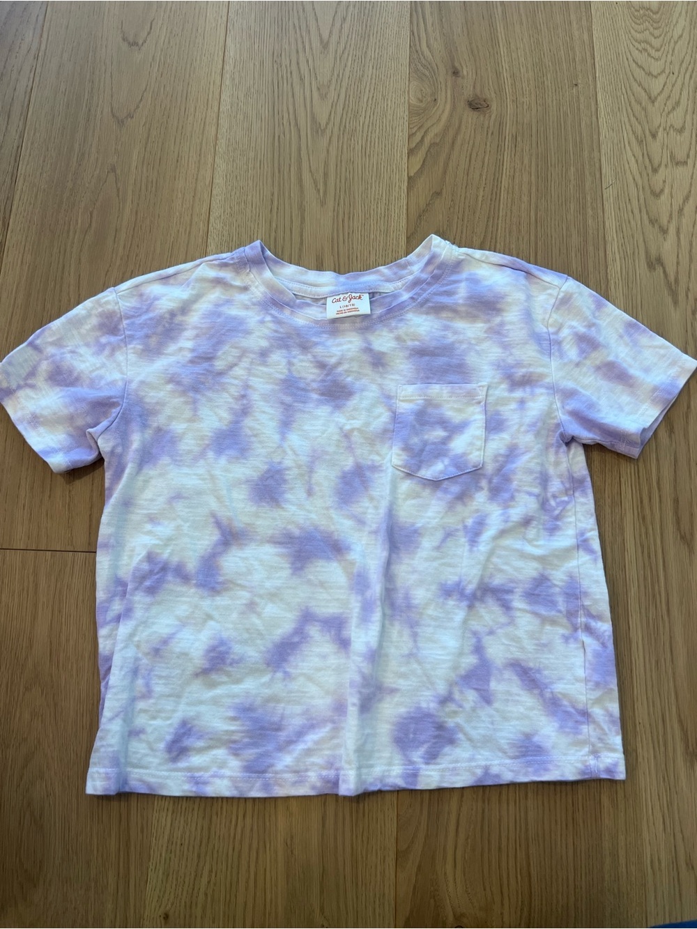 Cat & Jack Lavender Tie-Dyed Pocket Tee